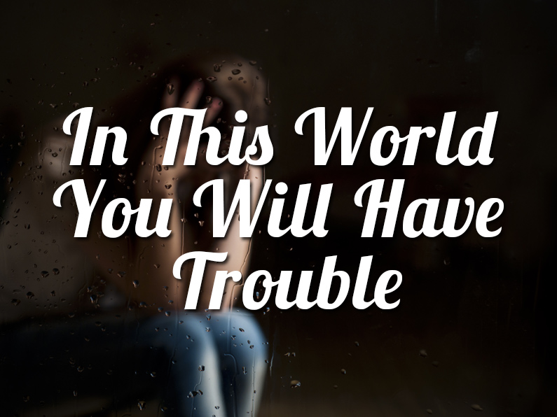 In This World You Will Have Trouble